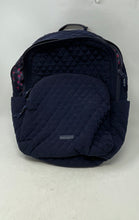 Load image into Gallery viewer, Vera Bradley Womens Essential Compact Blue Quilted Adjustable Strap Backpack
