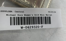 Load image into Gallery viewer, Michael Kors Womens Gold-Tone Leather Mini Credit Card Holder Wallet
