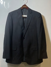 Load image into Gallery viewer, Santori Mens Black Gray Pinstripe Print Wool 2-Button Blazer Size 42/36R
