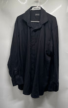 Load image into Gallery viewer, Hugo Boss Mens Black Long Sleeve Collared Casual Button-Up Shirt No Size
