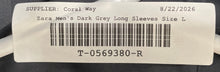 Load image into Gallery viewer, Zara Mens Dark Gray Long Sleeve Super Slim Fit Button-Up Shirt Size L With Tag
