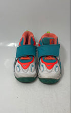 Load image into Gallery viewer, Nike Kids Air Speed Turf White Turquoise Orange Mid Top Sneaker Shoes Size 10C
