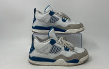 Load image into Gallery viewer, Nike Kids Jordan 4 Retro BQ7669-141 White Blue Sneaker Shoes Size 2.5Y
