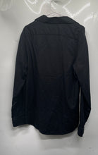 Load image into Gallery viewer, Michael Kors Mens Black Stretch Long Sleeve Collared Slim Fit Dress Shirt Size L
