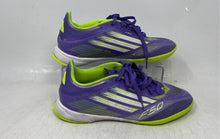 Load image into Gallery viewer, Adidas Mens F50 League Indoor Purple Lemon Lace-Up Soccer Cleats Size 6.5
