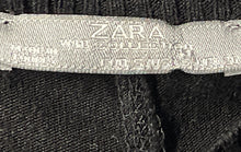 Load image into Gallery viewer, Zara Womens Black Short Sleeve Boat Neck Ribbed Trim Blouse Top Size Small
