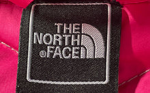 Load image into Gallery viewer, The North Face Girls Silver Pink Front Full-Zip Ice Puffer Jacket Size Large
