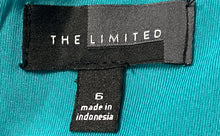 Load image into Gallery viewer, The Limited Womens Aqua Short Sleeve V-Neck Back Zip Shift Dress Size 6
