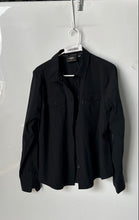 Load image into Gallery viewer, Harley-Davidson Mens Black Long Sleeve Dual Chest Pocket Button-Up Shirt Size L
