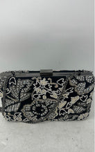 Load image into Gallery viewer, Gianni Bini Womens Black White Beaded Inner Pockets Evening Clutch Purse
