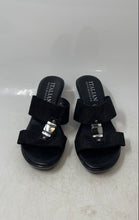 Load image into Gallery viewer, Italian Shoemakers Womens Black Slip-On Wedge Heel Slide Sandals Size 8
