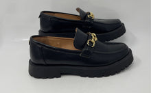 Load image into Gallery viewer, Sam &amp; Libby Womens Rylan Black Leather Slip-On Loafer Shoes Size 10
