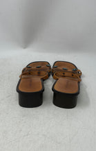 Load image into Gallery viewer, Sesto Meucci Womens Brown Leather Block Heel Slip-On Slide Sandals Size 9
