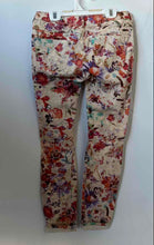 Load image into Gallery viewer, Zara Basic Womens Multicolor Floral Print Denim Straight Leg Jeans Size 04
