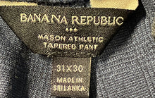 Load image into Gallery viewer, Banana Republic Mens Blue Mason Athletic Tapered Leg Ankle Pants Size 31x30
