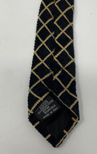 Load image into Gallery viewer, Giorgio Armani Mens Black Beige Diamond Grid Print Adjustable Pointed Tie
