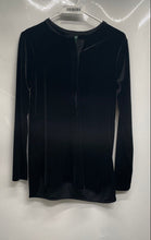 Load image into Gallery viewer, Lauren Ralph Lauren Womens Black Long Sleeve Button Front Blouse Top Size PS
