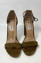 Load image into Gallery viewer, Steve Madden Womens Carrson Olive Green Block Ankle Strap Heels Size 8M
