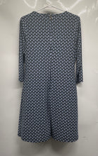 Load image into Gallery viewer, Tommy Hilfiger Womens Blue White Paisley 3/4 Sleeve Back Zip Sheath Dress Size 8
