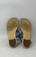 Load image into Gallery viewer, Michael Kors Womens Blue Brown Leather Flats Thong Sandals Size 6.5M
