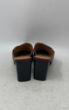 Load image into Gallery viewer, Nicole Womens Tradition 2 Burgundy Leather Square Toe Block Mule Heels Size 7 M
