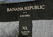 Load image into Gallery viewer, Banana Republic Mens Gray Untucked Fit Long Sleeve Oxford Button-Up Shirt Sz XL

