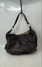 Load image into Gallery viewer, Michael Kors Womens Brown Pebbled Leather Zipper Shoulder Strap Hobo Purse
