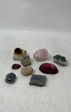 Load image into Gallery viewer, Lot Of Assorted Mineral And Fossil Specimens Display Collection Box
