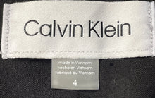 Load image into Gallery viewer, Calvin Klein Womens Black Long Sleeve Collarless Open Front Blazer Size 4 w/ Tag
