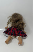 Load image into Gallery viewer, Red Plaid Dress Brown Hair Freckles Fashion Play Collector Doll

