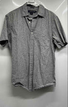 Load image into Gallery viewer, U.S. Polo Assn. Mens Gray Dotted Cotton Slim Fit Button-Up Shirt Size Medium
