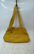 Load image into Gallery viewer, The Sak Womens Yellow Crochet Inner Pockets Double Handle Shoulder Bag
