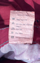Load image into Gallery viewer, RNT23 Mens Red Denim Cotton Dark Wash 5 Pocket Design Straight Jeans Pants Sz 33
