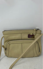 Load image into Gallery viewer, Tignanello Womens Beige Pebbled Leather Inner Pocket Zipper Crossbody Bag
