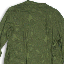Load image into Gallery viewer, Liz Claiborne Womens Green Black Paisley Open Front Cardigan Sweater Size L
