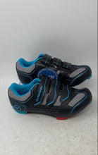 Load image into Gallery viewer, Flywheel Womens Fly Fierce Black Gray Blue Cycling Shoes Size 36 With Tag
