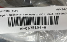 Load image into Gallery viewer, Ryobi Blue Electric Saw Model P501 Cordless Reciprocating Saw Not Tested
