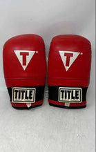Load image into Gallery viewer, Title Boxing Red Black Adjustable Strap Boxing Gloves Size Regular
