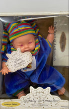 Load image into Gallery viewer, Baby Amanda Collectible Blue Outfit Striped Hat Collector Edition Fashion Doll
