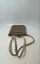 Load image into Gallery viewer, Guess Womens Brown Monogram Print Pockets Adjustable Strap Mini Crossbody Bag
