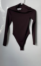 Load image into Gallery viewer, Zara Womens Brown Mock Neck Long Sleeve Bodysuit Blouse Top Size Small
