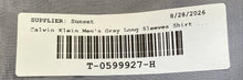 Load image into Gallery viewer, Calvin Klein Mens Gray Regular Fit Long Sleeve Collared Dress Shirt Size 16
