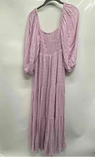 Load image into Gallery viewer, L*Space Womens Purple Long Sleeve Square Neck Smocked Maxi Dress Size MD
