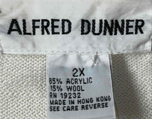 Load image into Gallery viewer, Alfred Dunner Womens Ivory Knitted Sequin Long Sleeve Pullover Sweater Size 2X
