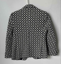 Load image into Gallery viewer, Elie Balleh Boys Black White Postage Stamp Brocade Blazer Jacket Size S/8
