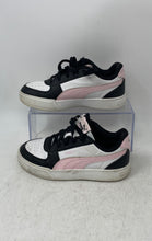 Load image into Gallery viewer, Puma Girls Caven 2.0 396317-42 White Black Pink Lace-Up Tennis Shoes Size 2C
