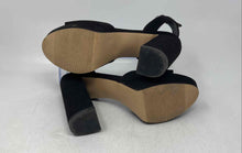 Load image into Gallery viewer, Madden Girl Womens Summit Black High Block Heel Ankle Strap Sandals Size 8.5 M

