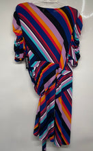 Load image into Gallery viewer, New York &amp; Company Womens Multicolor Striped Tie Waist Wrap Dress Sz XL With Tag
