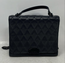 Load image into Gallery viewer, Aldo Womens Black Leather Quilted Chain Strap Travel Shoulder Purse
