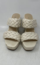 Load image into Gallery viewer, Nine West Womens Nessie White Braided Wedge Platform Sandal Size 7.5M
